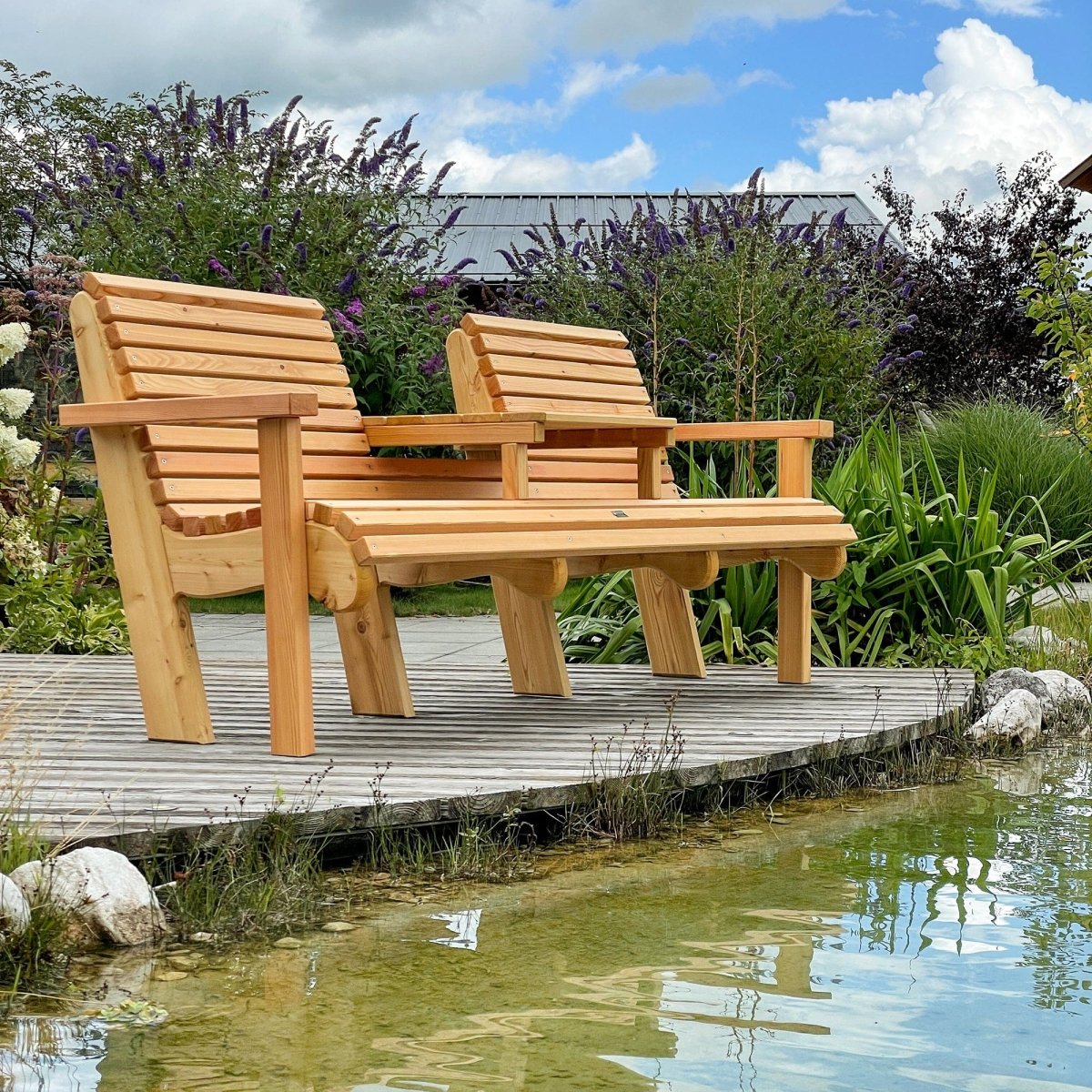 Panchina da giardino in larice Holzwunder