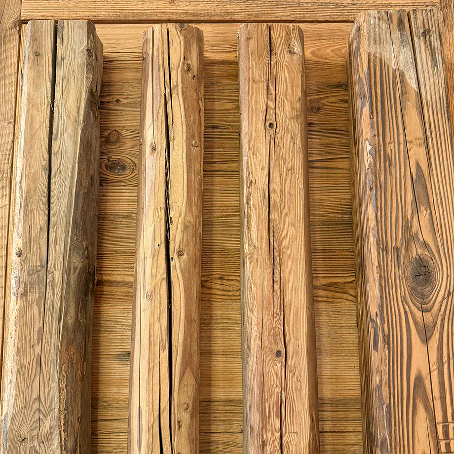 Beams made of genuine reclaimed wood