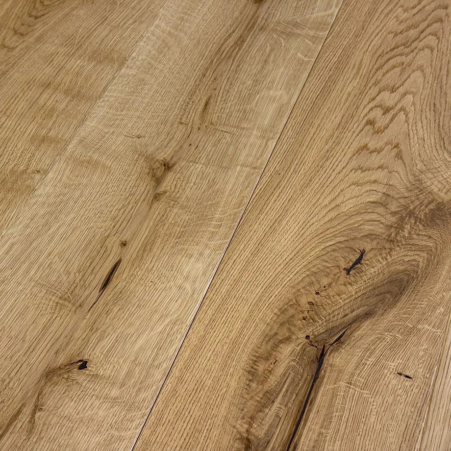 Outlet - Oak flooring wideplank, naturaly oiled 3-layer parquet, brushed