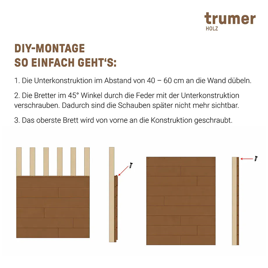 Wall & Ceiling Coverings Made of Solid Oak XL Chopped