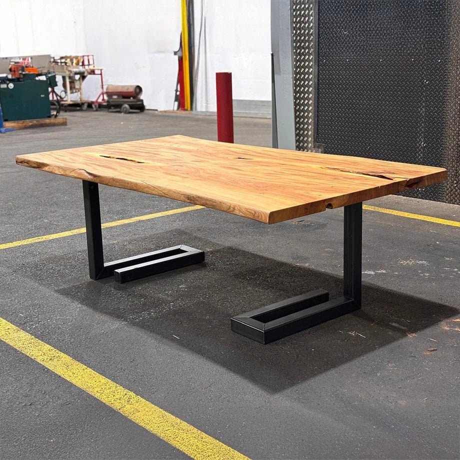 Tavolo i in legno di quercia massello NORBERT 90 x 180 cm -