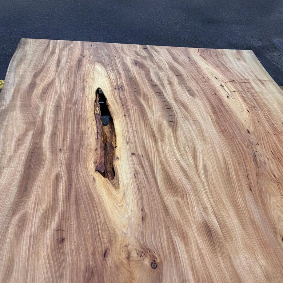 Tavolo i in legno di quercia massello NORBERT 90 x 180 cm -