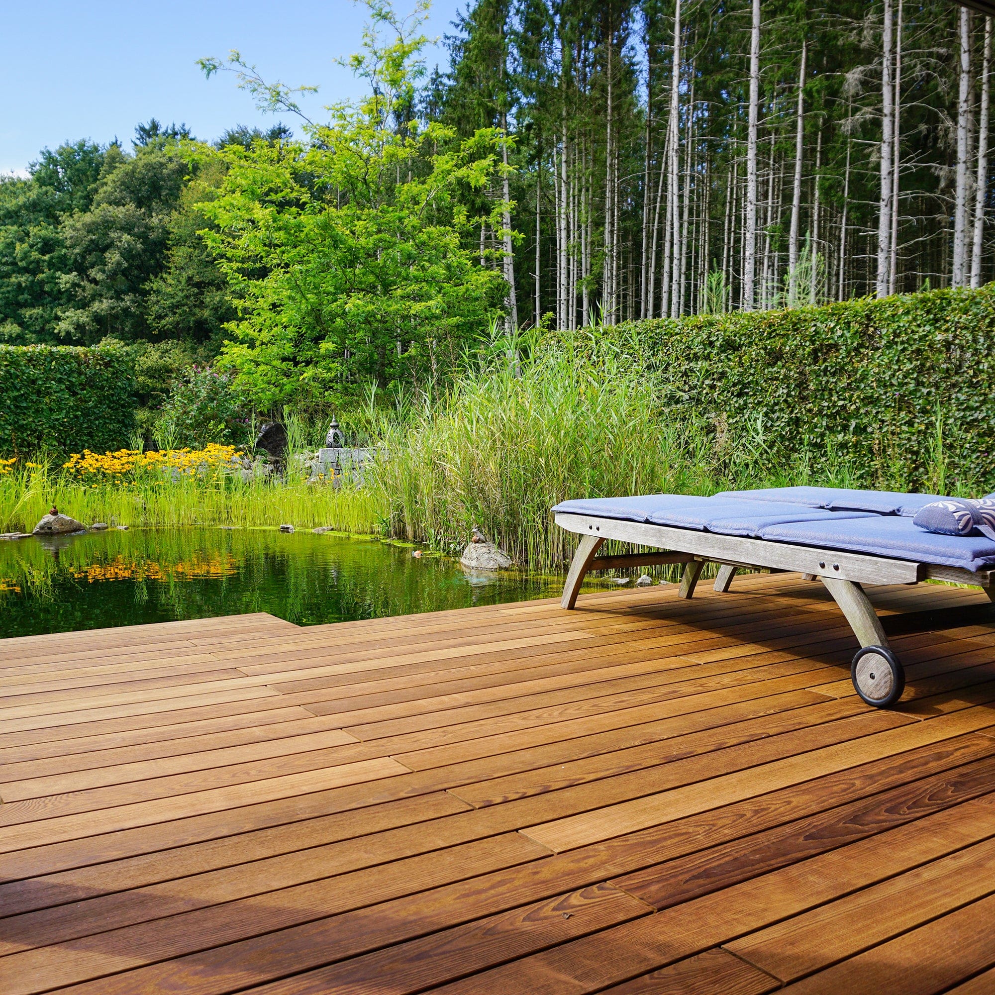 Decking board thermo ash