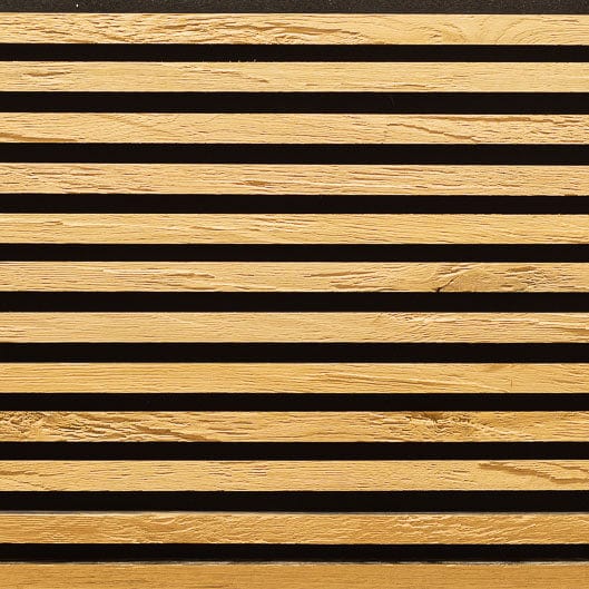 Pannello acustico in rovere massello tagliato