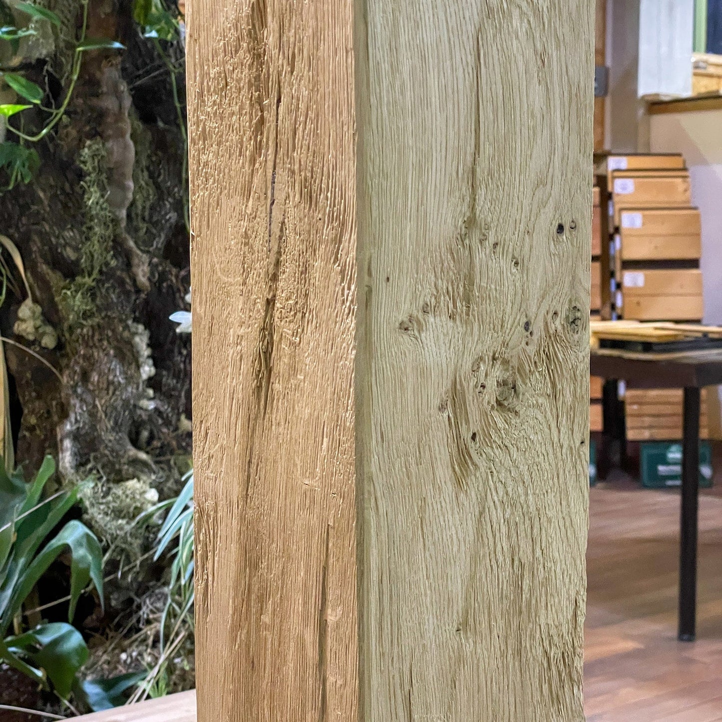 Schalenbalken Eiche gehackt