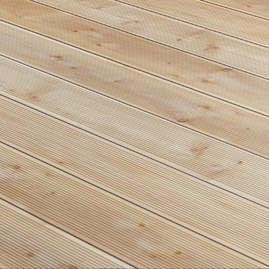 Larch Wood grooved decking board - classic 24mm