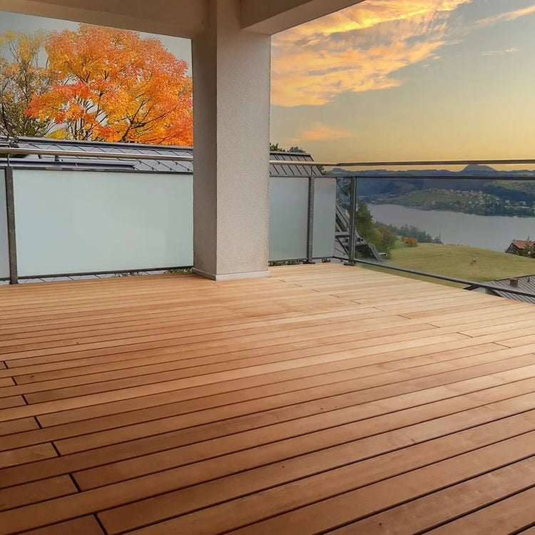 terrassendielen holz echtholz balkon