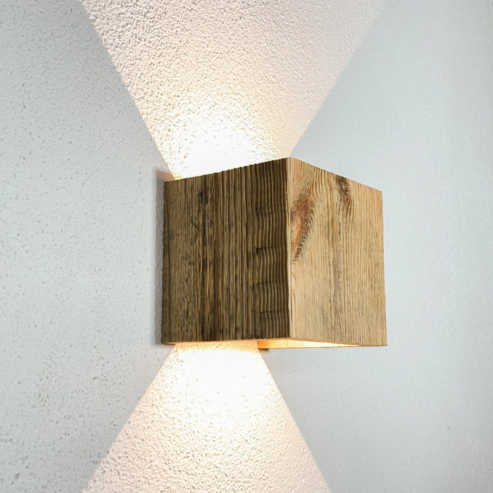 Lampada da parete in legno "WALDLICHT" vero legno vecchio!