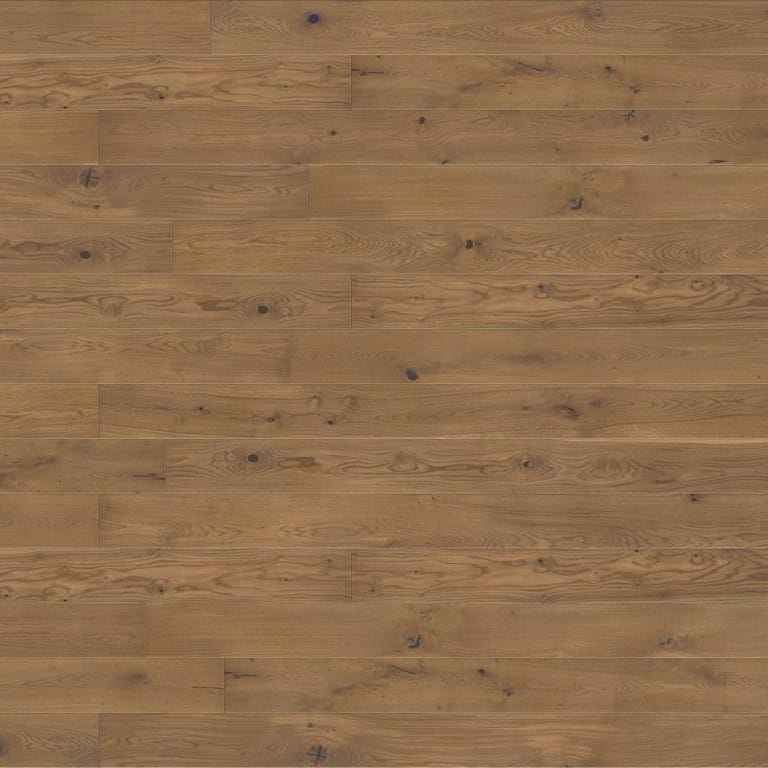 Outlet - Oak flooring wideplank, 3-layer parquet, brushed and olied brown