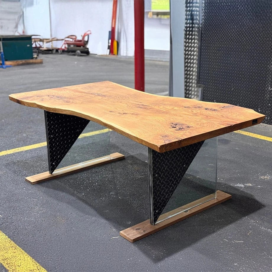Tavolo i in legno di quercia massello  NORBERT 90 x 180 cm -