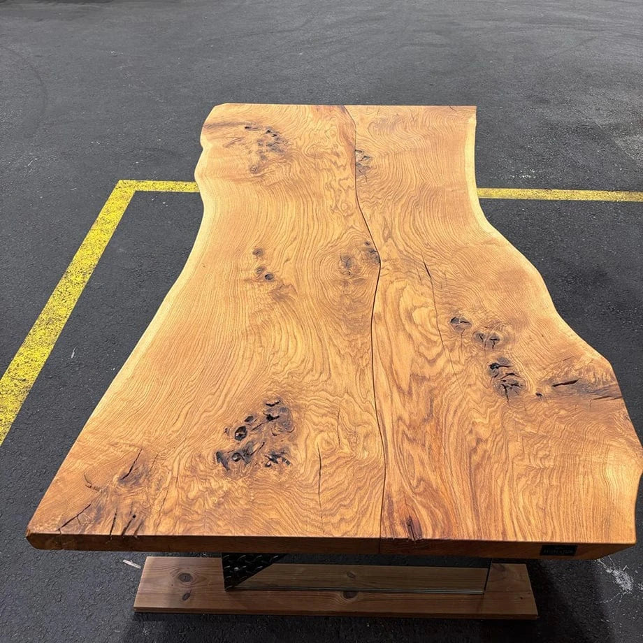 Tavolo i in legno di quercia massello  NORBERT 90 x 180 cm -