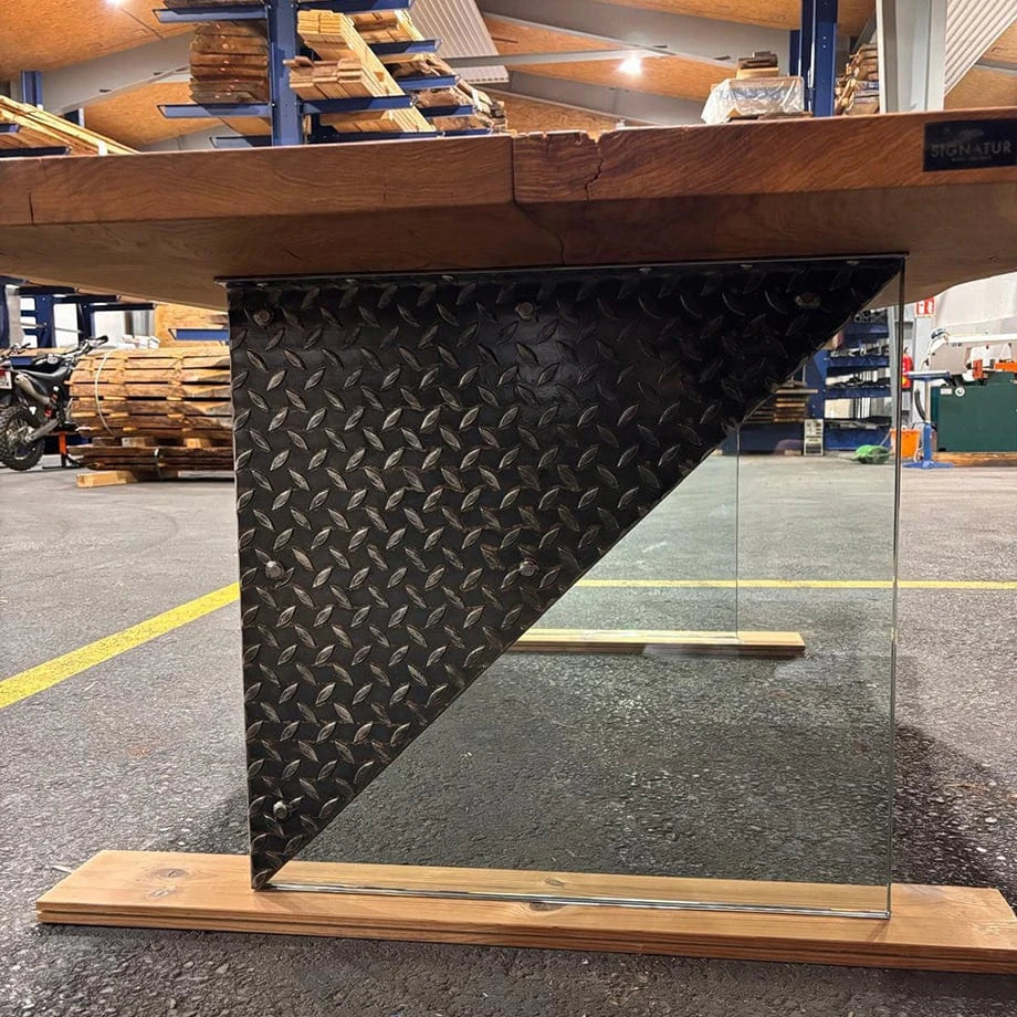 Tavolo i in legno di quercia massello  NORBERT 90 x 180 cm -