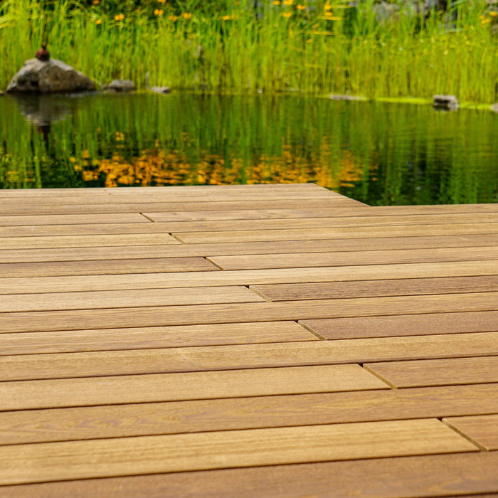 Wooden decking board ThermoASH 