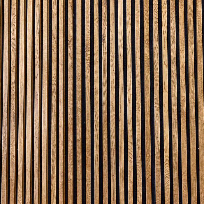 Acoustic Panel Solid Oak Wood, Smooth and Oiled