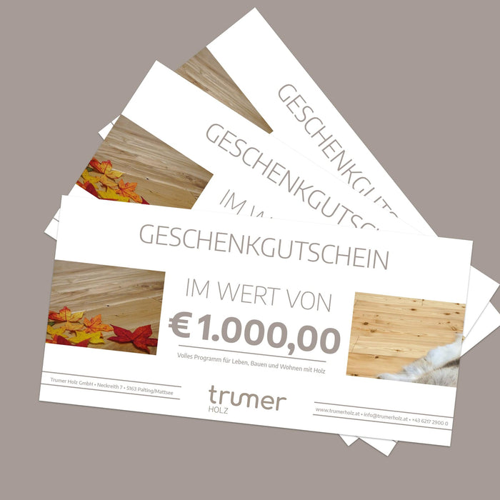 Trumer Holz - buono acquisto per regalo