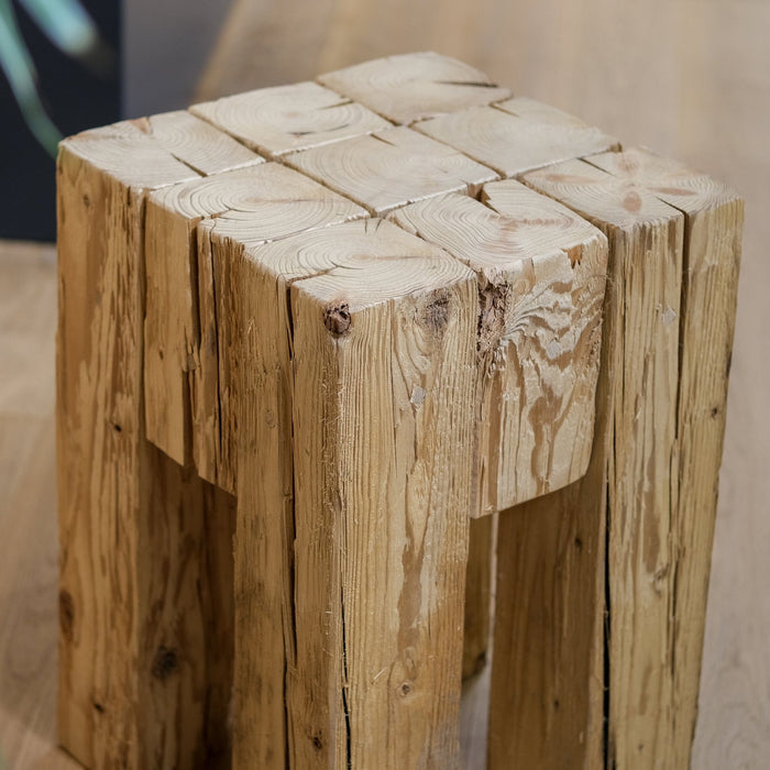 Wooden stool small "WILDHOLZ" made of steamed spruce