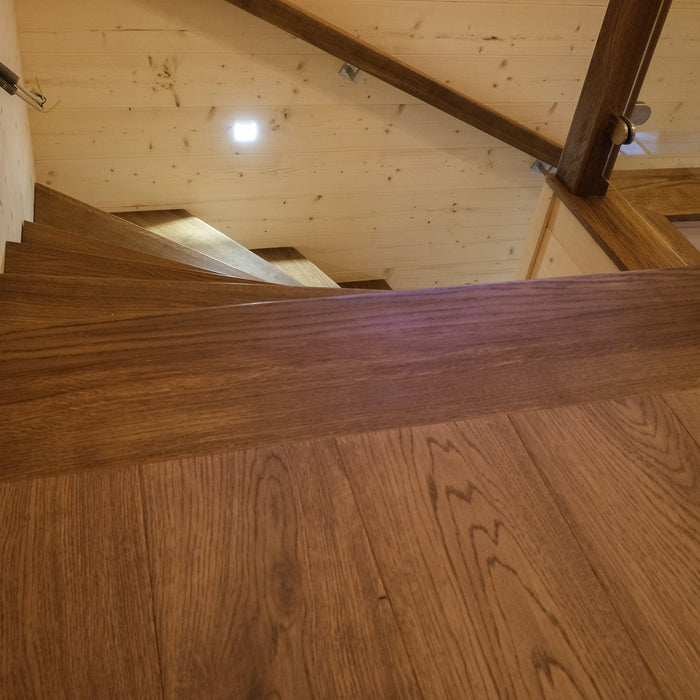 Holz Fußboden Eiche Landlord, LARGE, geölt dunkelbraun - astig
