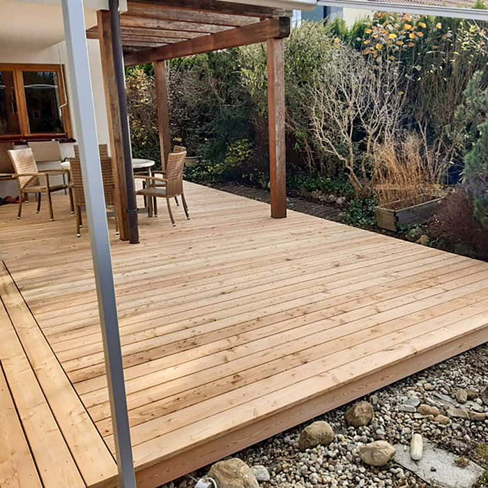 Larch wood decking AB - super strong 28mm!