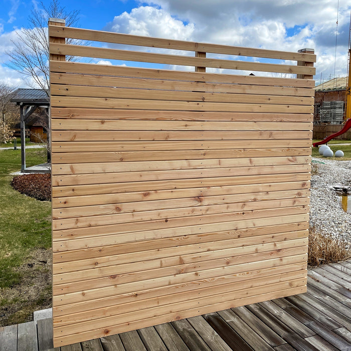 Wooden privacy screen larch kit