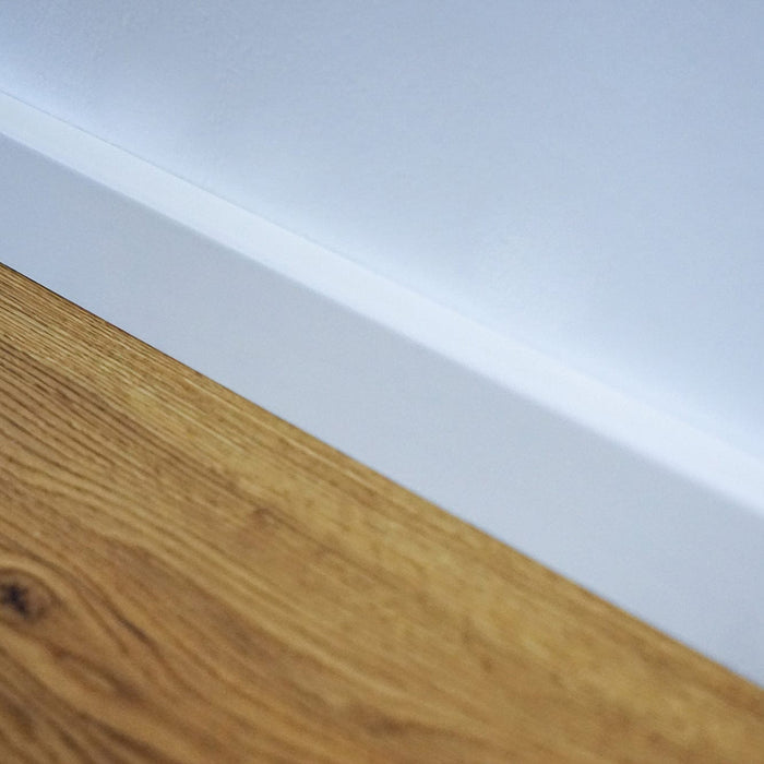 Wooden skirting boards white foiled MDF SL 516