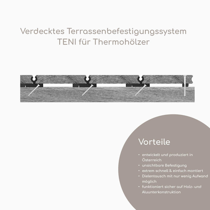 Holz Terrassendiele ThermoESCHE 26mm TENI