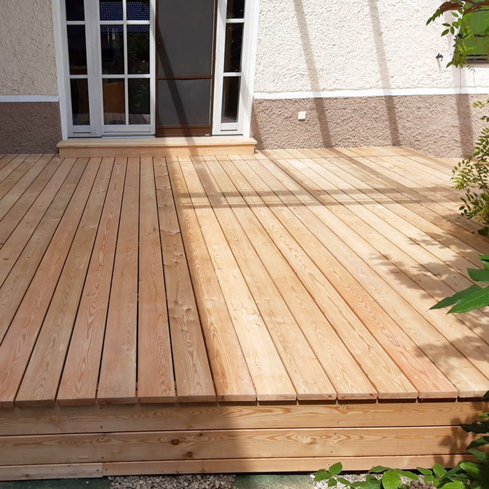 Wooden decking plank larch VEH TOP smooth - classic 24mm