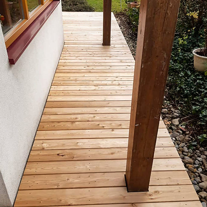 Larch wood decking AB - super strong 28mm!