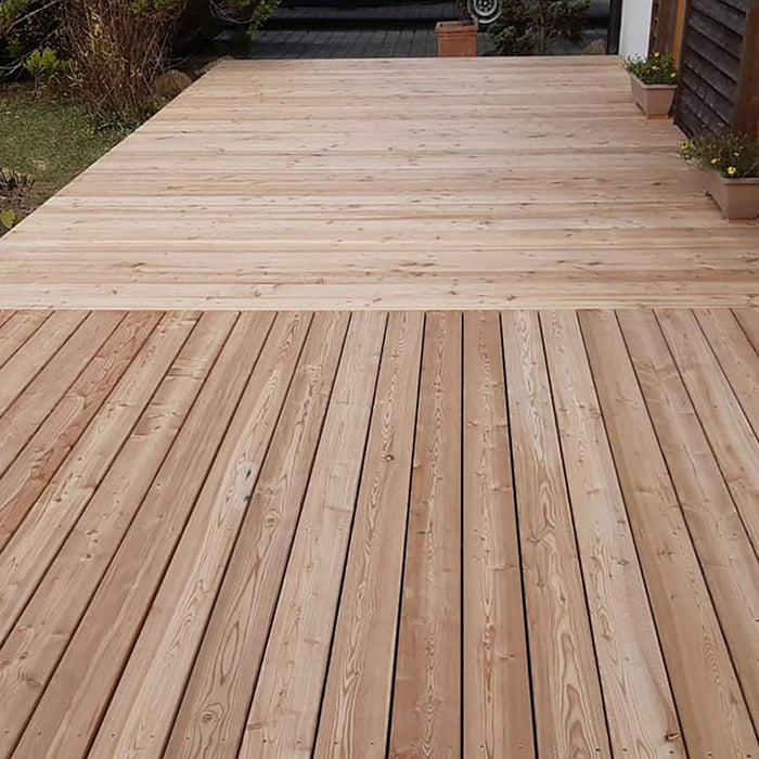 Terrace boards larch WOODY 2nd choice – super strong 28mm!