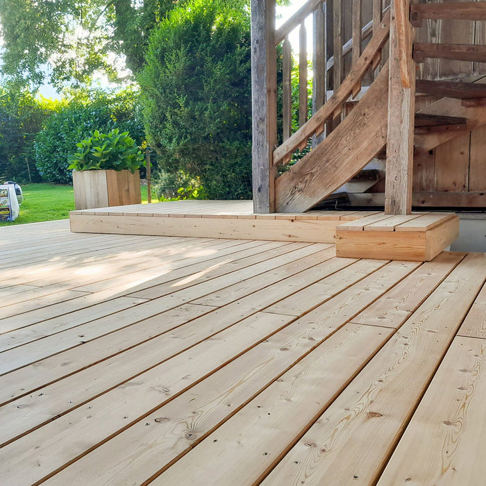 Wooden decking Larch smooth - classic 24mm