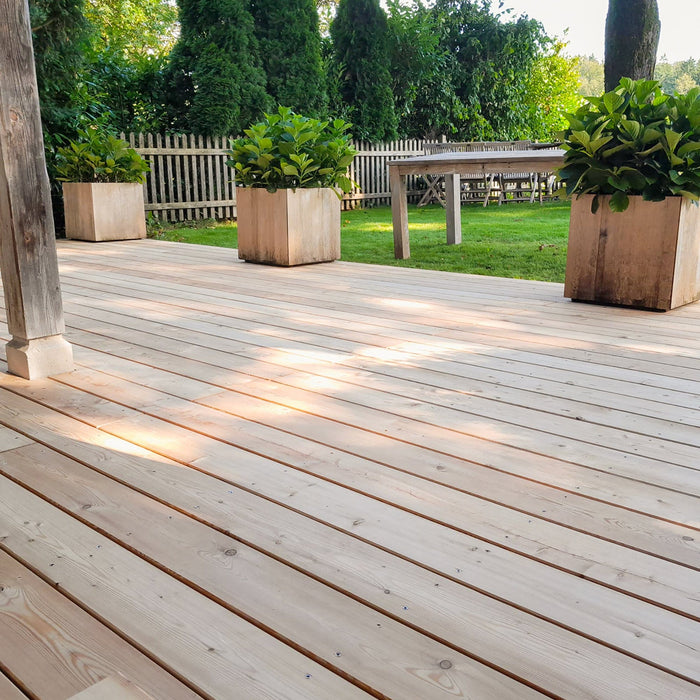 Wooden decking plank larch VEH TOP smooth - classic 24mm