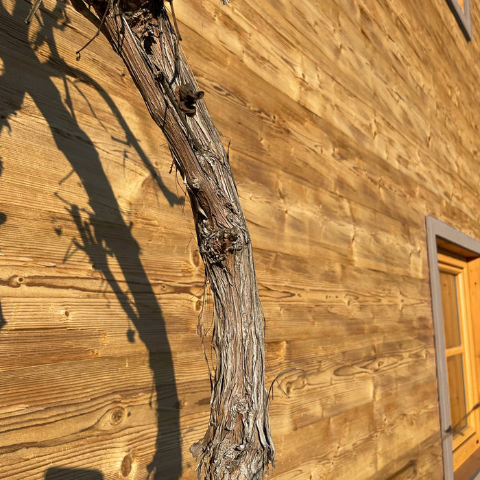 Fassade Thermofichte gehackt