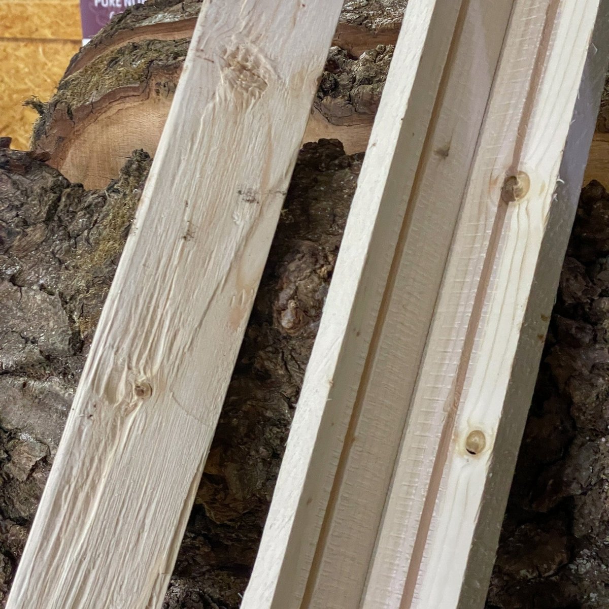 Deckleiste / Abschlussleiste Fichte natur gehackt